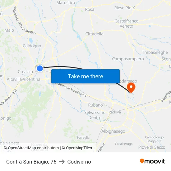 San Biagio Street, 76 to Codiverno map