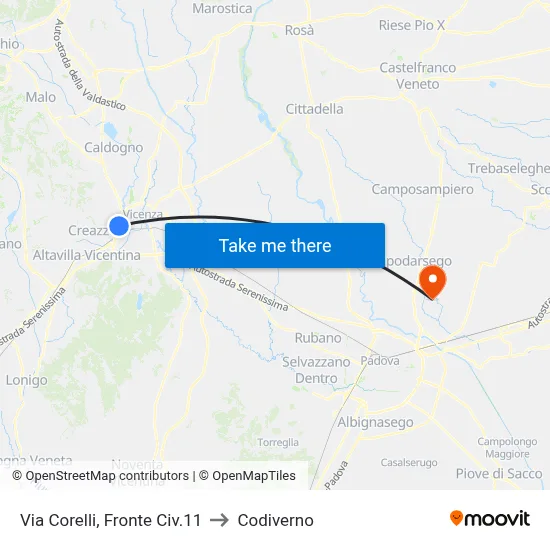 Corelli Street, Opposite #11 to Codiverno map