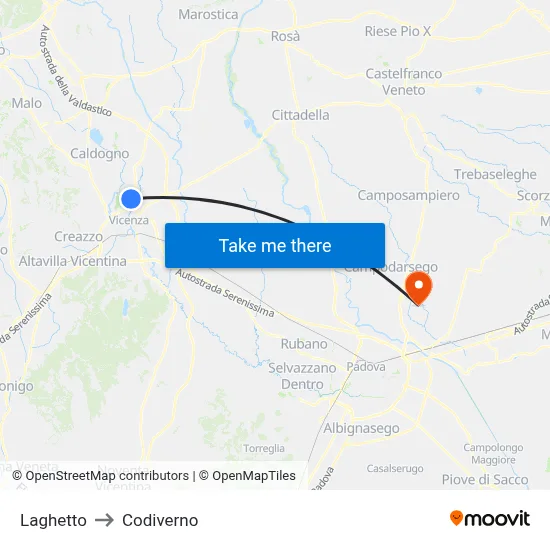 Small Lake to Codiverno map