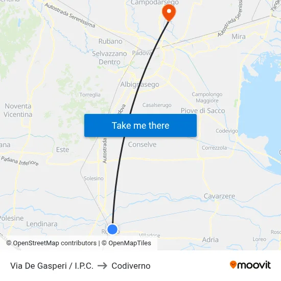 Via De Gasperi / IPC to Codiverno map