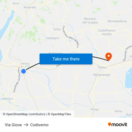 Jupiter Street to Codiverno map