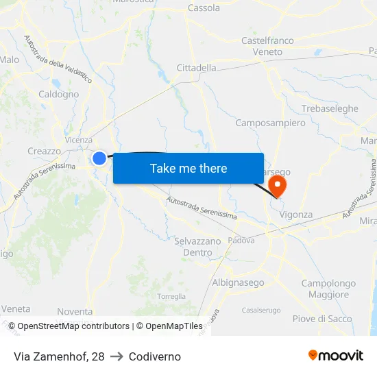 Zamenhof Street, 28 to Codiverno map