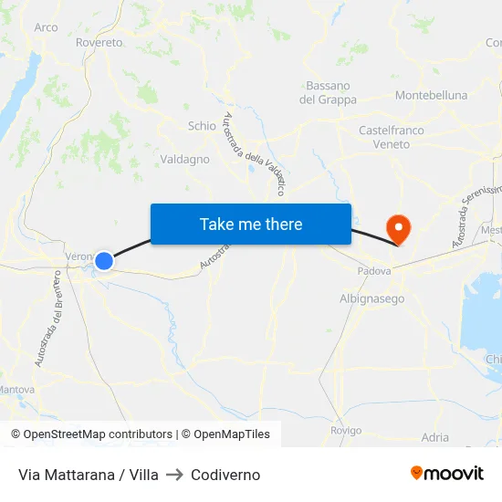 Mattarana Street / Villa to Codiverno map