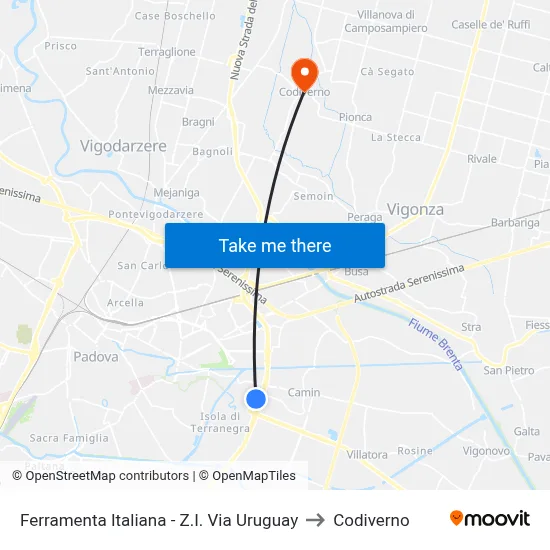 Italian Hardware - Industrial Zone Via Uruguay to Codiverno map
