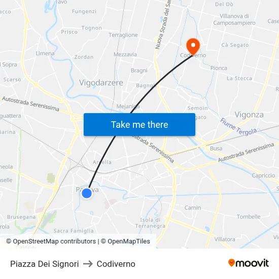 Dei Signori Square to Codiverno map