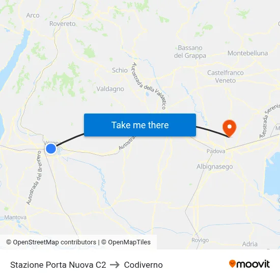 New Gate Station C2 to Codiverno map