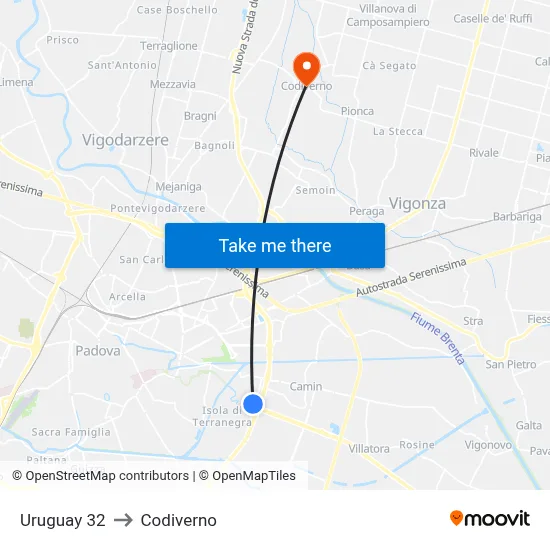 Uruguay 32 to Codiverno map