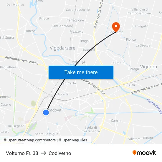 Volturno Opposite 38 to Codiverno map