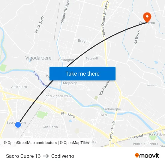 Sacred Heart 13 to Codiverno map
