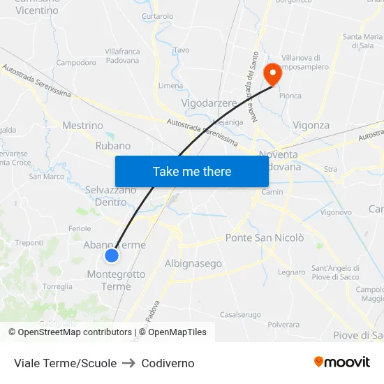 Terme Avenue/Schools to Codiverno map