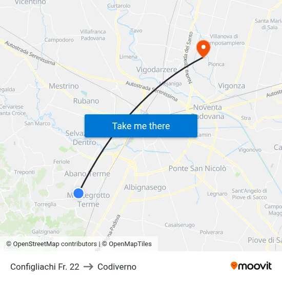 Configliachi Near 22 to Codiverno map