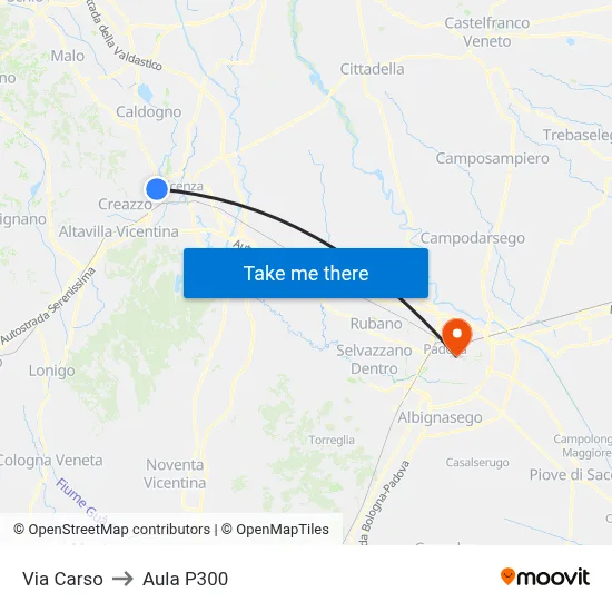 Carso Street to P300 Hall map