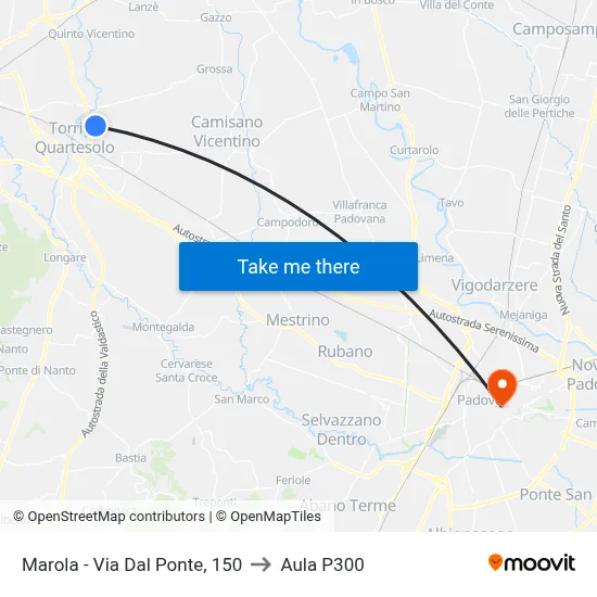 Marola - Via Dal Ponte, 150 to P300 Hall map