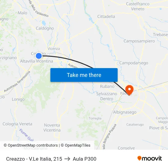 Creazzo - Italy Blvd, 215 to P300 Hall map