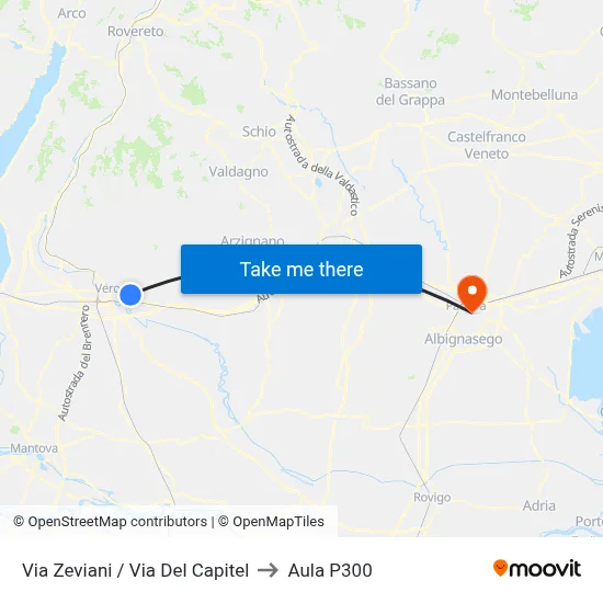 Zeviani Street / Capitel Street to P300 Hall map