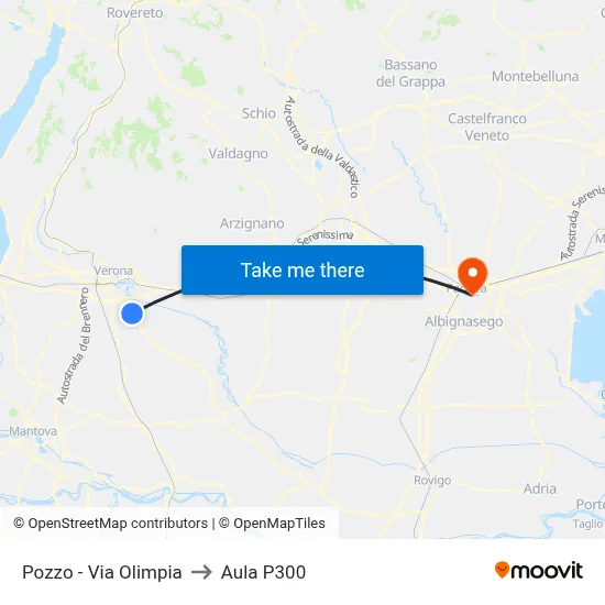 Pozzo - Olympic Street to P300 Hall map