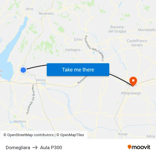 Domegliara to P300 Hall map