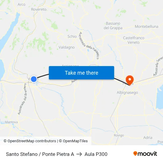 Santo Stefano / Stone Bridge A to P300 Hall map