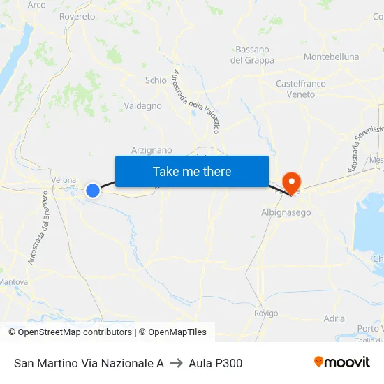 San Martino National Road A to P300 Hall map