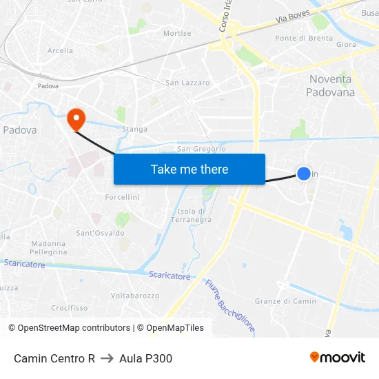 Camin Center R to P300 Hall map