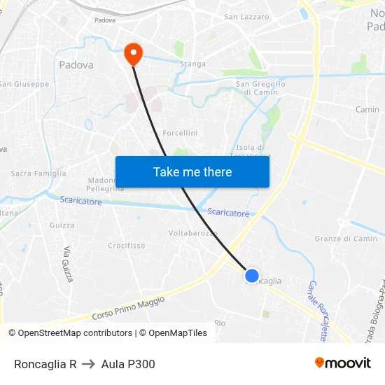 Roncaglia to P300 Hall map