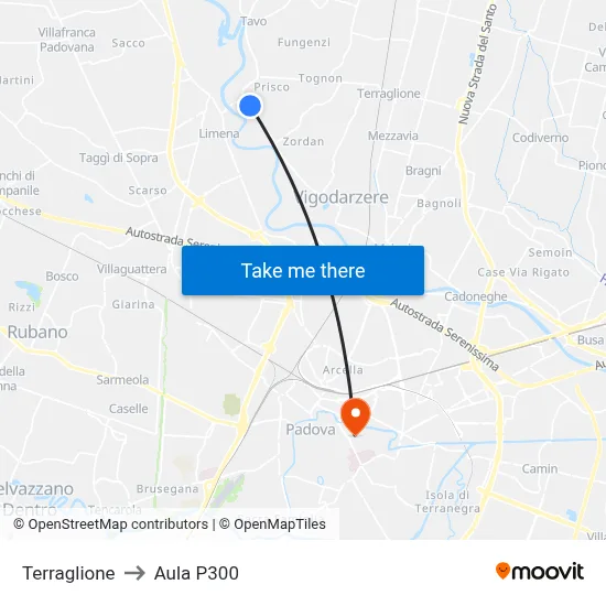 Terraglione to P300 Hall map
