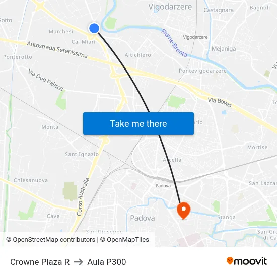 Crowne Plaza R to P300 Hall map