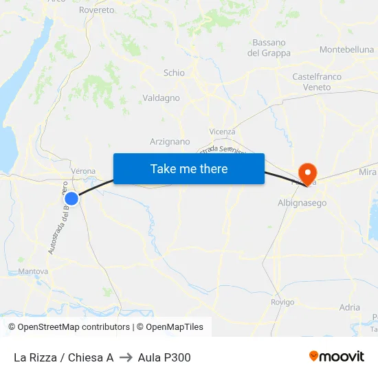La Rizza / Church A to P300 Hall map