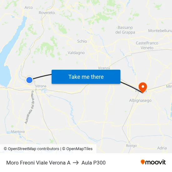 Moro Freoni Verona Avenue A to P300 Hall map