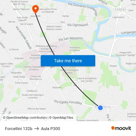 Forcellini 132b to P300 Hall map