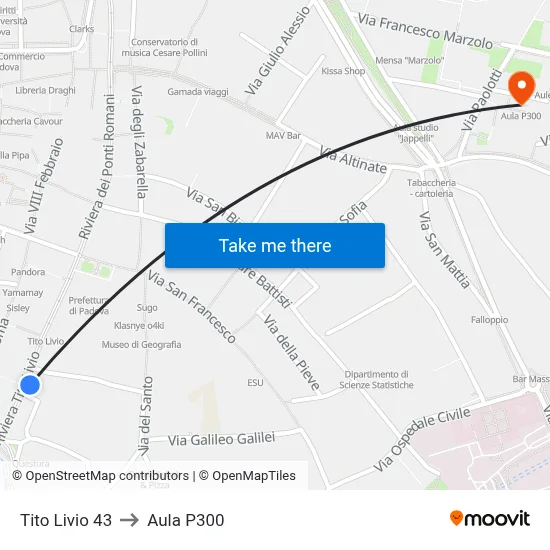 Tito Livio 43 to P300 Hall map