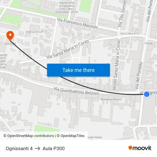 Ognissanti 4 to P300 Hall map