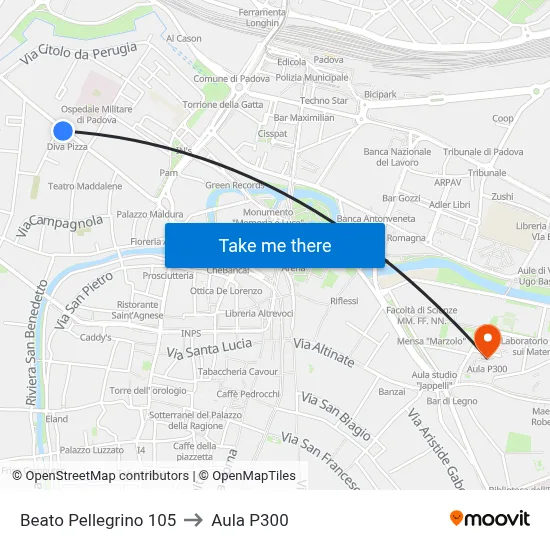 Beato Pellegrino 105 to P300 Hall map
