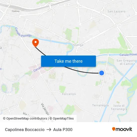 Boccaccio Terminal to P300 Hall map