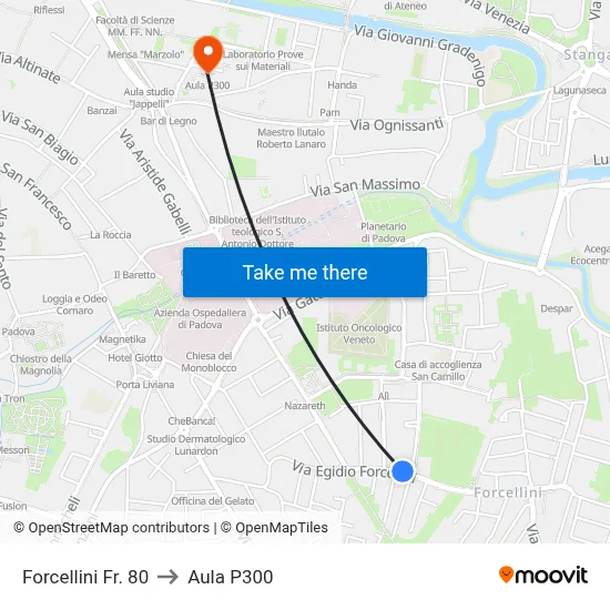 Forcellini Near 80 to P300 Hall map