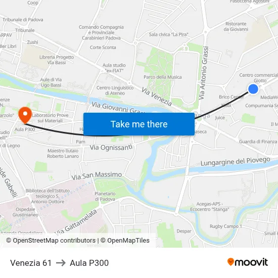 Venezia 61 to P300 Hall map