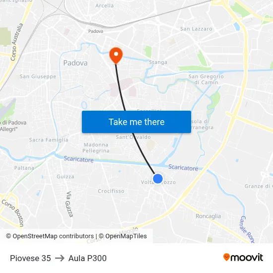 Piovese 35 to P300 Hall map