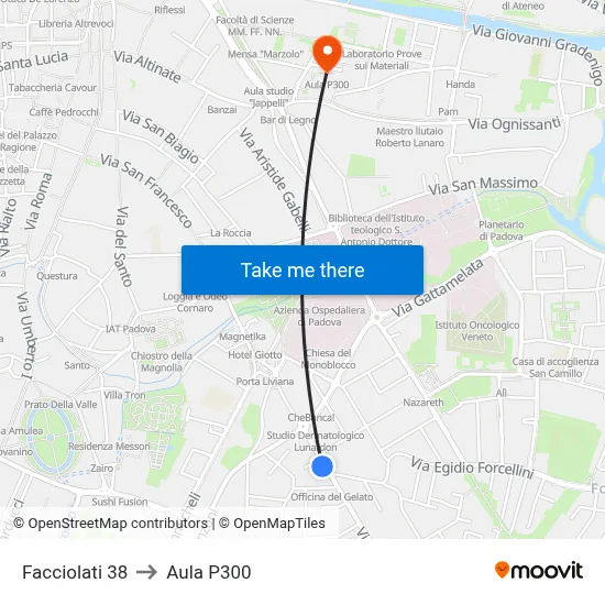 Facciolati 38 to P300 Hall map