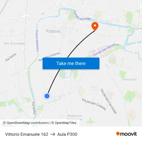 Vittorio Emanuele 162 to P300 Hall map