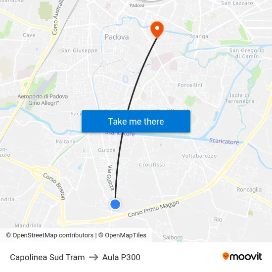 South Tram Terminal to P300 Hall map