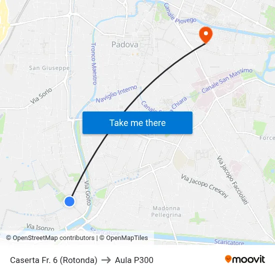 Caserta Junction 6 (Roundabout) to P300 Hall map