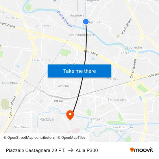 Castagnara Square 29 to P300 Hall map