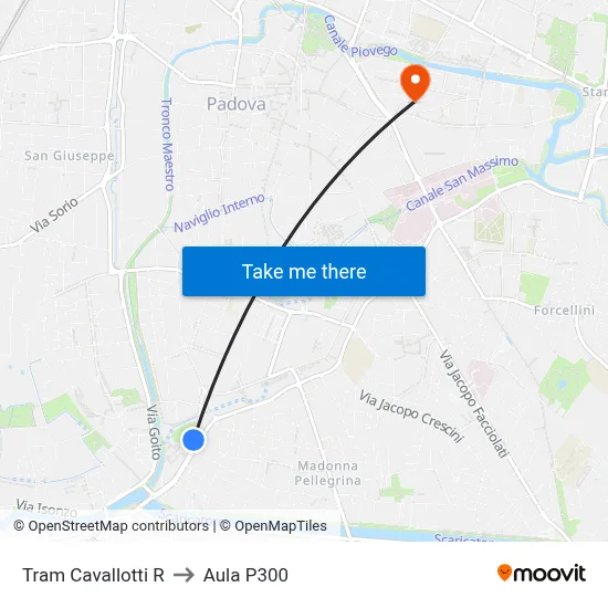 Tram Cavallotti R to P300 Hall map