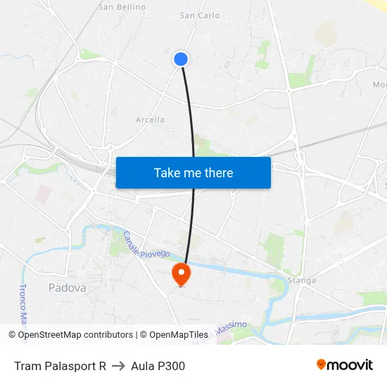 Tram Sports Palace R to P300 Hall map