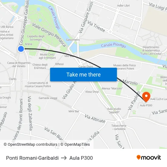 Roman Bridges-Garibaldi to P300 Hall map