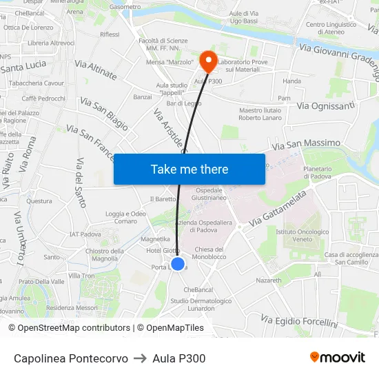Pontecorvo Terminal to P300 Hall map
