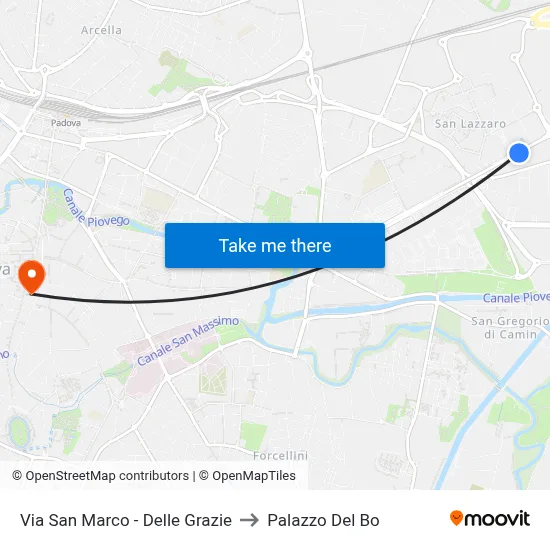 San Marco Street - Delle Grazie to Palazzo Del Bo map