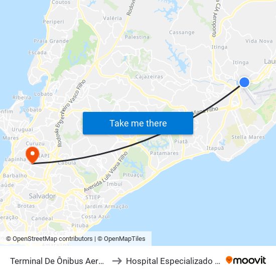 Terminal De Ônibus Aeroporto | Ida to Hospital Especializado Mario Leal map