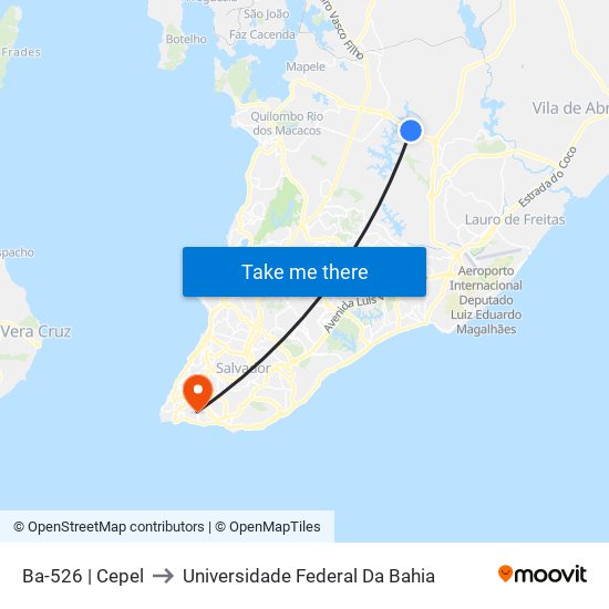 Ba-526 | Cepel to Universidade Federal Da Bahia map