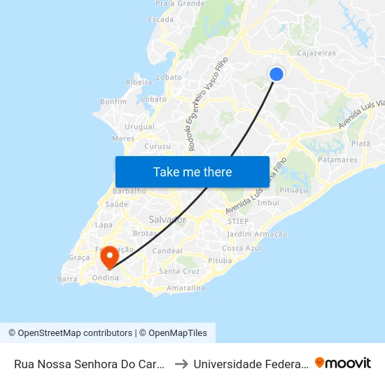 Rua Nossa Senhora Do Carmo, 55 | Volta to Universidade Federal Da Bahia map